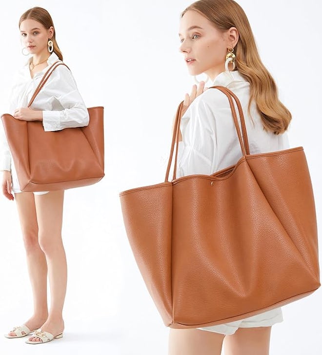 HOXIS Oversized Leather Tote