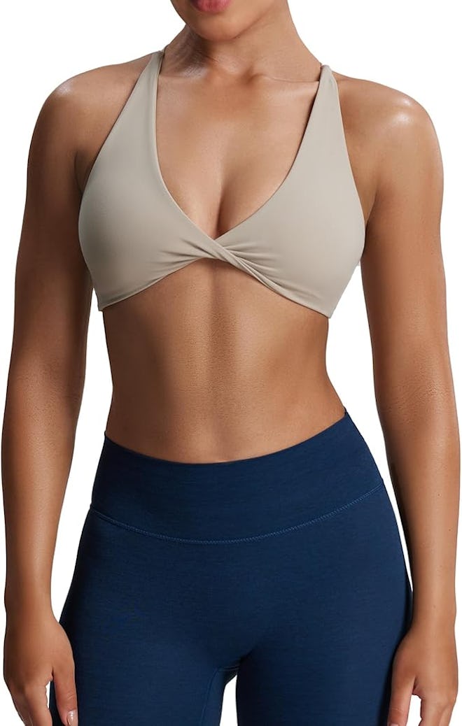 Aoxjox Twist Front Sports Bra