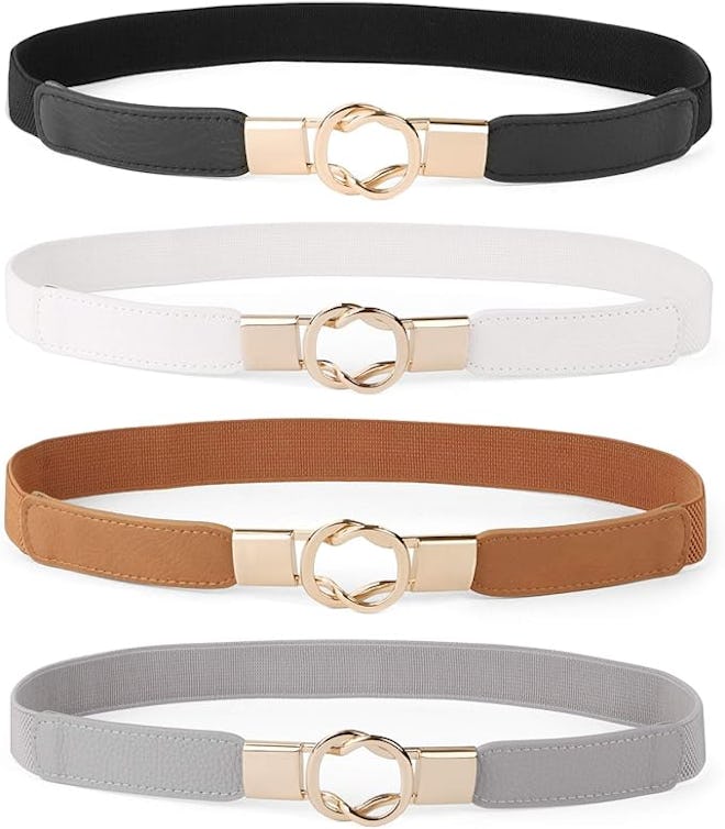 WERFORU Skinny Belts (4-Pack)