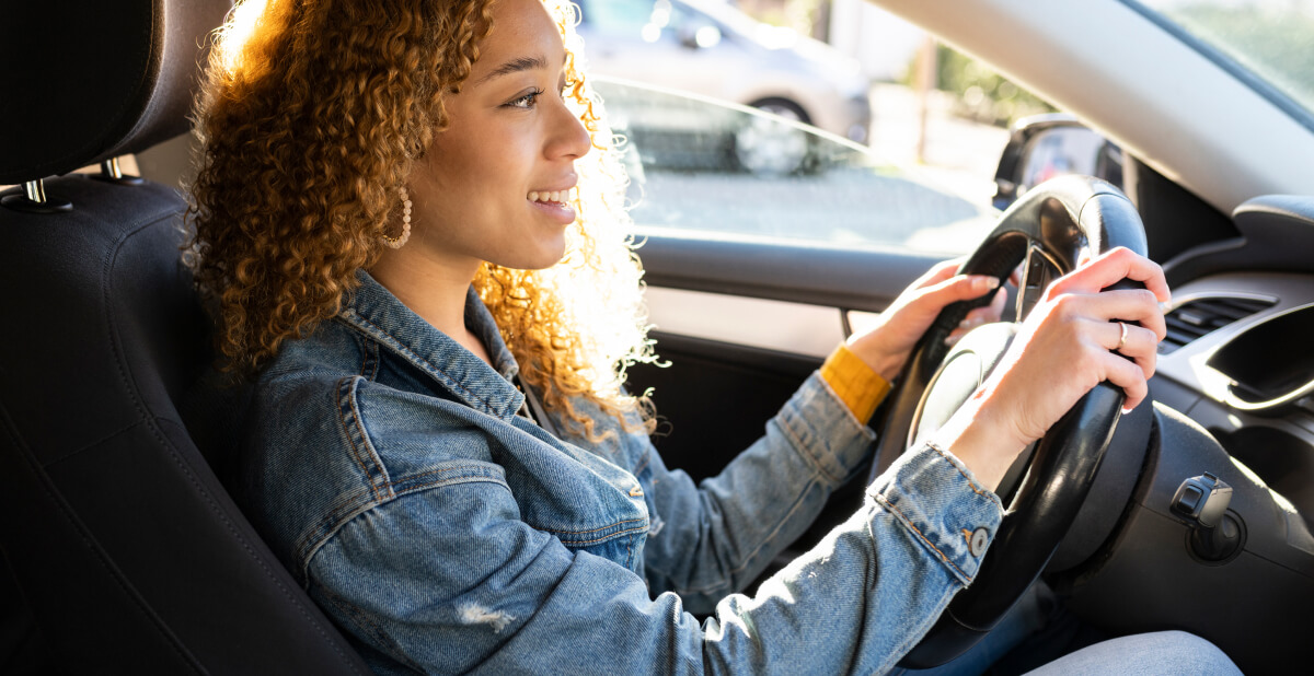 Driving in car pollution