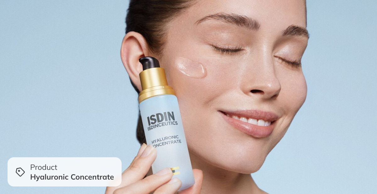 Hyaluronic Concentrate serum on model